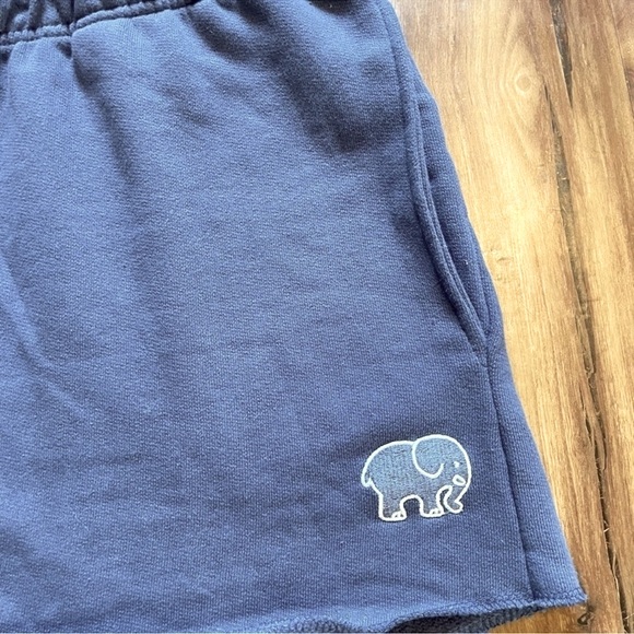 IVORY ELLA 🐘 100% ORGANIC COTTON NAVY BLUE ELEPHANT SHORTS Women’s XXL or 18 - Picture 8 of 12